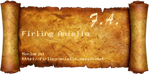 Firling Aniella névjegykártya